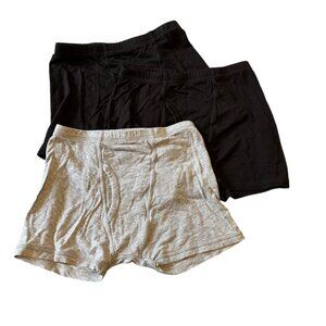 Little Sleepies Bamboo Unders Set of 3 Gray and Black Size 8-10